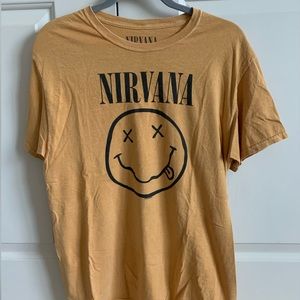 dark yellow nirvana tee